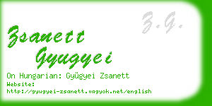 zsanett gyugyei business card