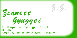 zsanett gyugyei business card